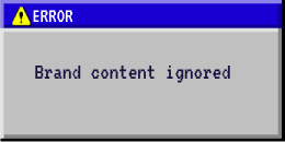 Error: Brand Content Ignored