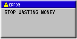 Error Stop Wasting Money